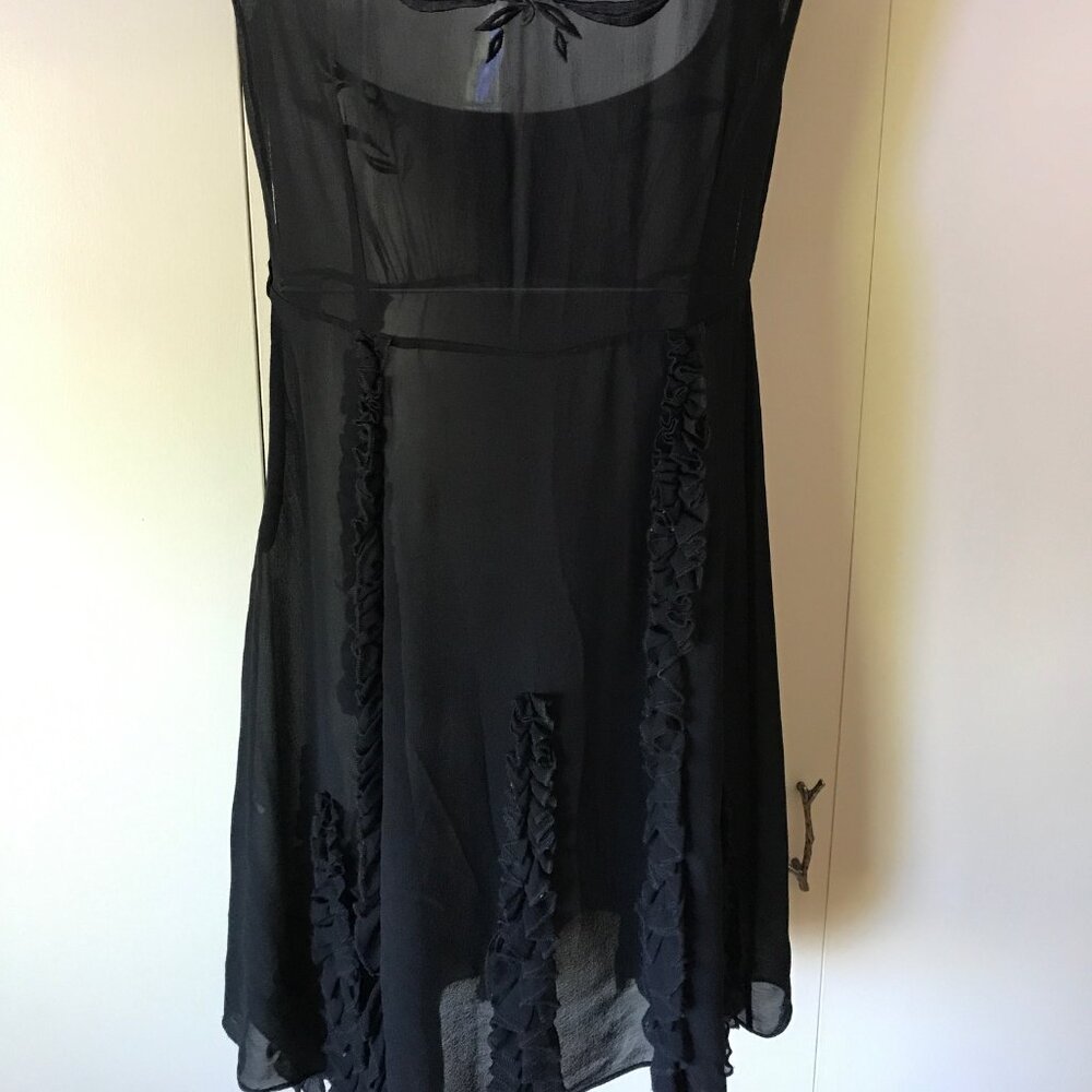 Temperly London Black Sheer Dress, Size 8 - Picture 9 of 16